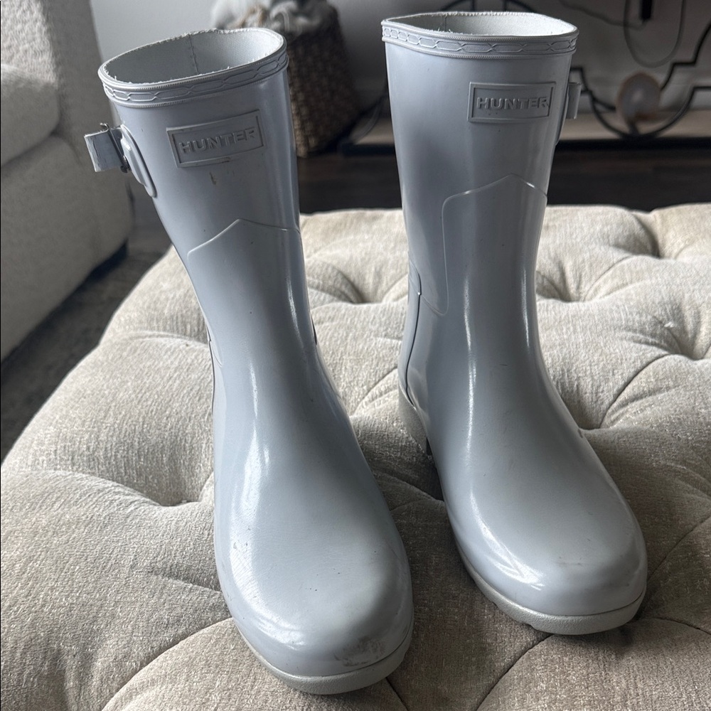 Hunter Light Gray Waterproof Boots - image 1